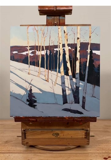 Learn to Paint Stunning Winter Birch Landscapes