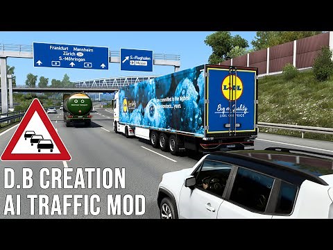ETS2 1.48 D.B Creation "AI Traffic Mod" ★ TESTFAHRT [2471] EURO TRUCK SIMULATOR 2