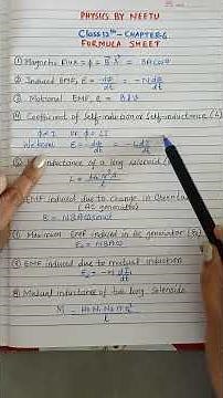 Formula Sheet Electromagnetic induction Class 12th Physics #physics #class12th #formulasheet