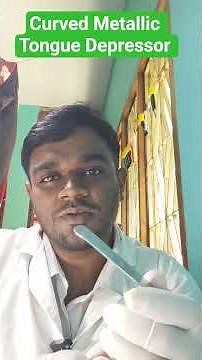 "Curved Metallic Tongue Depressor। Uses in Medical Practice. "
