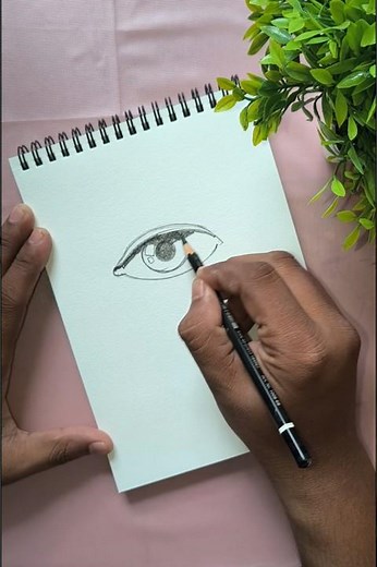 "Draw a Perfect Eye Using Just One Pencil (No Eraser!)"