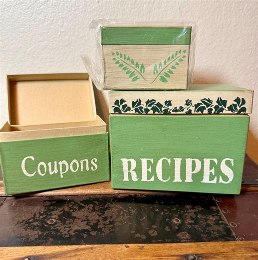 Set of 3 Cottage Boxes for Recipes Coupons Miscellaneous Items NEW - Etsy