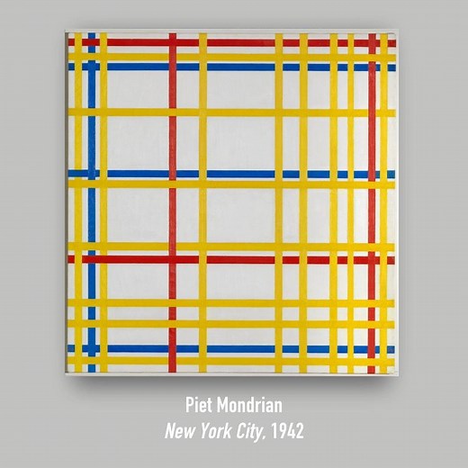 Laissez-vous emporter dans le New-York de Piet Mondrian ! Et replongez dans cette oeuvre majeure du 20ème siècle, une vision de Piet Mondrian virevoltant au rythme et aux couleurs du New-York foisonnant des années 1940. Une immersion dans nos oeuvres phares, à découvrir dans l'intégrale de notre série 👉 bit.ly/Chefs-doeuvre-centrepompidou #CultureChezNous #MuseumFromHome | Centre Pompidou