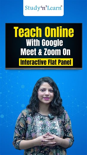 Studynlearn on Instagram: "With the Studynlearn Interactive Flat Panel, you can teach your classroom students and online students at the same time—without extra effort. Start Google Meet or Zoom directly on the panel. The built-in camera and microphone capture your voice, writing, and gestures clearly, so online students feel as if they are sitting right in front of you. Teach exactly the way you always do. Write on the board, draw diagrams, highlight important points, and explain concepts natur