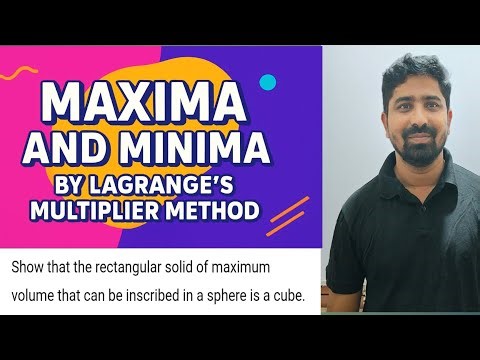 Show That Rectangular solid box with maximum volume inscribed in sphere is a cube