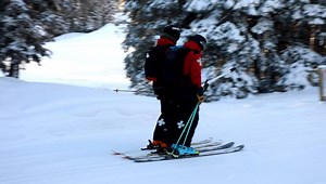 Outdoor workers bundle up to deal with the extreme cold weather