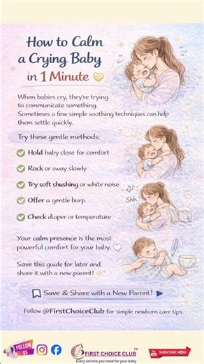 How to calm a crying baby in 1 minute 👶💛