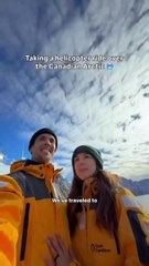 Taking a helicopter ride over the Canadian Arctic
