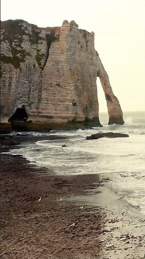 Sea Stack by the Coast Line caused by Erosion .. #shorts #short
