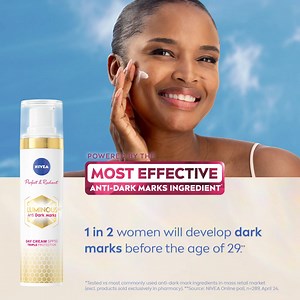 NIVEA LUMINOUS630 Day Cream SPF 50 visibly reduces the appearance of dark marks. Skin is left looking luminous and even | NIVEA
