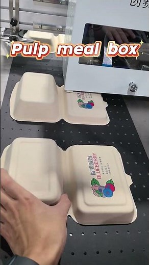 CSJ one pass printer for pulp meal box printing.#csj #digitalprinter #smallbusiness#mealbox
