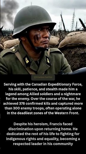 Serving with the Canadian Expeditionary Force during World War I, Francis Pegahmagabow