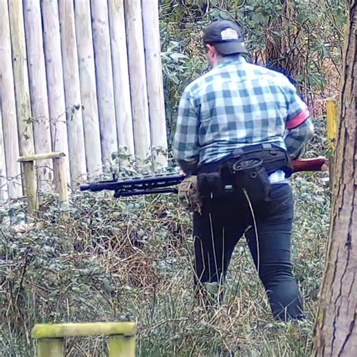 Airsoft when you accidentally on purpose get your mate in the poop hole! haha