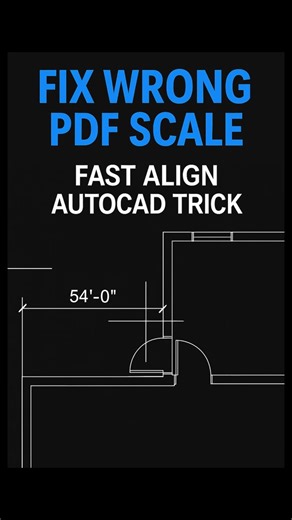 ALIGN Trick That Fixes Every PDF Scale Issue in AutoCAD #AutoCAD #PDFImport #Hack
