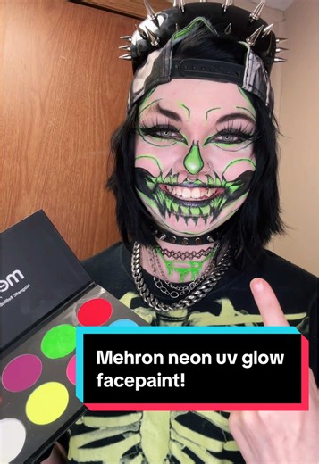 Vibrant Neon UV Glow Face Paint for Clown Looks
