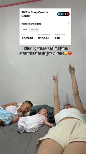 FINALLY UNLOCKED MY GOAL 6 digits commission in just 1 day🥹😭❤️ waahhhh ang saya pala , thank you Lord sobra😭😭 (Kahit busy today sa layasan grabe😭) #affiliate #affiliatemarketing #tiktokaffiliate | Mariella Aguinaldo