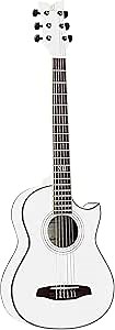 Ortega Guitars NL-WALKER-WH Nylon 6-String Guitar with Agathis Top/Body, White Gloss Finish