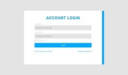 Account login with right border - Web Page Design by Nicepage