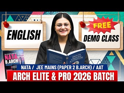 English (NATA, JEE Mains Paper 2 B.Arch, AAT) | Arch Elite & Pro 2026 | Free Demo Lecture