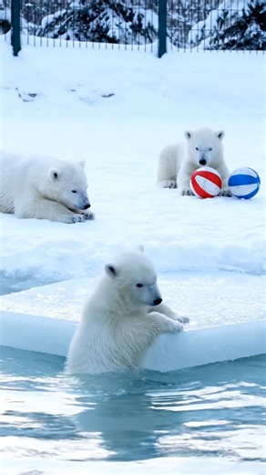 A Day of Polar Bear Cubs | Animal Healing ❄️ 🩵