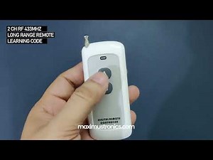 2 channal 2 button or 2gang RF 433mhz Long range remote control learning cde ev1527