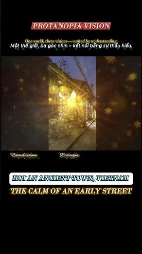 Hoi An, Viet Nam: Morning Colors in Three Views | Protanopia Simulation | Vision Science