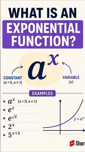 Exponential Functions Explained in 60 Seconds | aˣ, eˣ #Shorts #economics