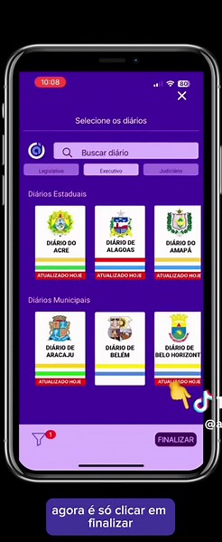 Crie Alertas no Adoo Para Diários Oficiais