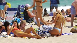 Fort Lauderdale Usa Marzo 2024 Chicas Universitarias Bikini Playa 2024