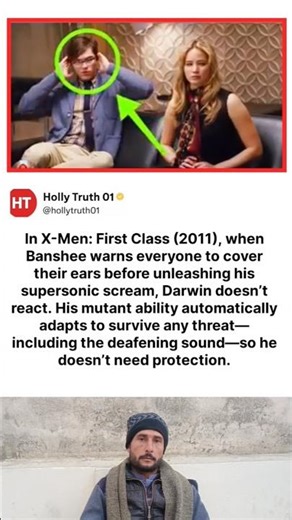 In X-Men: First Class (2011), when Banshee warns everyone to cover their ears before unleashing his