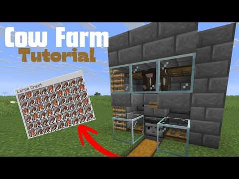 Cow Farm (Beef & Leather) Tutorial #minecrafttutorial