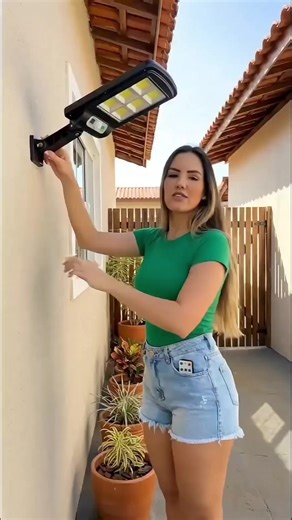 Luminária Solar Led Parede Refletor #luminaria #luminariasolar