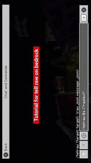 Minecraft /tellraw command short