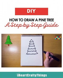 How to Draw a Pine Tree – Easy 9-Step Tutorial for Kids & Beginners #howtodraw #drawingtutorial
