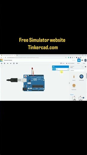 Led Bulb glowing using Arduino UNO. Led blink circuit simulator design tinkercad for beginners