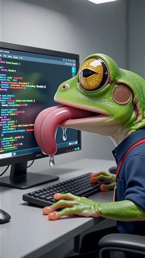 POV: The IT guy shows up 🐸💻 #frog #techsupport #funny