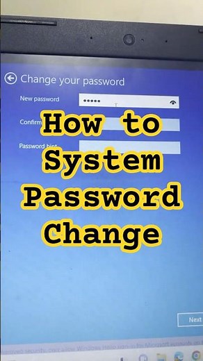 How to System Password Change in Windows11 #windows #shorts #trending #windows