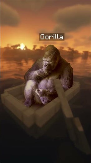 Gorilla in Minecraft Boat