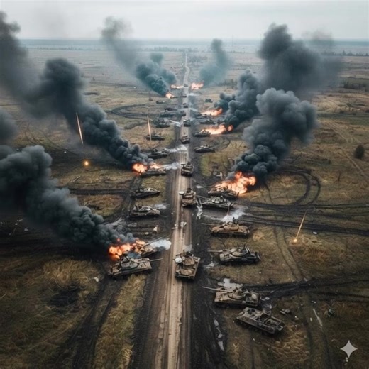 Russian Tank Column Charges Straight Into Ukraine's DEADLY Kill Zone... And Gets ANNIHILATED! 💥🛡️ In a devastating blow to Russian forces, a tank column plunged directly into a Ukrainian 𝓀𝒾𝓁𝓁 zone near the city of Kansk in the fiercely contested Donetsk region, suffering catastrophic losses. Ukrainian drone and artillery units unleashed a relentless, coordinated 𝒶𝓈𝓈𝒶𝓊𝓁𝓉, decimating dozens of armored vehicles and halting the Russian advance within hours. The Donetsk region remains th