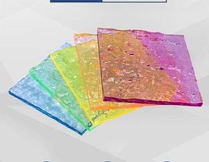 [Hot Item] Transparent Acrylic Colorful Rough Stripes Stone Pattern Water Ripple Shell Color PS Partition Decoration Processing Customization