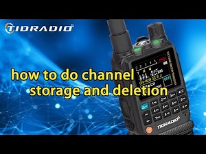TIDRADIO TD-H3 Lesson 5 | Channel storage and deletion