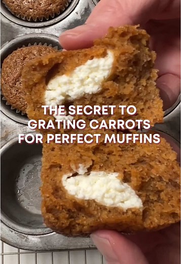 Perfectly Grated Carrots for Cream Cheese Muffins