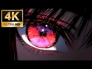 Red Anime Eye Live Wallpaper 4K | Intense Animated Background