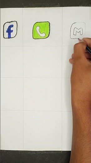 mobile apps logo drawing challenge day 3#shorts