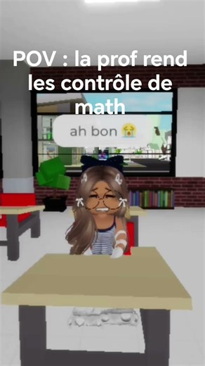POV : la prof rend les contrôles de math #faitepercer #roblox #acting 💕