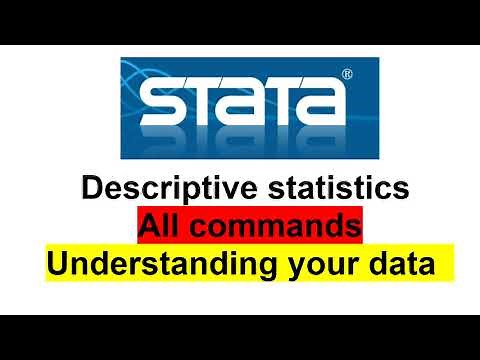 Descriptive Statistics all Commands in STATA | Road to PhD