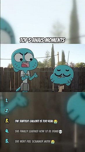 Top 5 Anais Moments Pt. 2 | The Amazing World of Gumball #shorts #gumball #top5