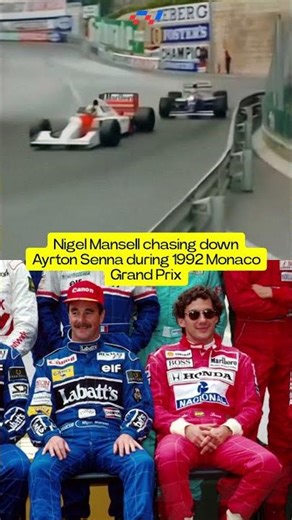 Ayrton Senna vs Nigel Mansell, 1992 Monaco Grand Prix. #f1 #ayrtonsenna #nigelmansell #f1history