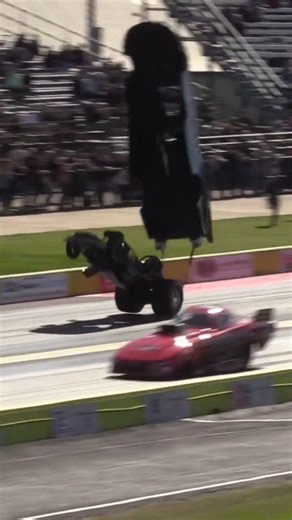 The #mostviewed in 2025 on Monday Morning Racer. Christine Foster of Foster Racing - Chambless Family Racing went for a wild funny car ride when the wheelie bar broke at launch in #NHRA top alcohol eliminations. She was okay. Car was fine. Body wasn't that banged up either. | Monday Morning Racer