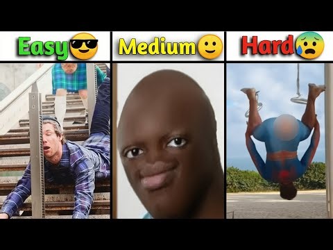 Try Not to Laugh 😂 | Easy 😎 Medium 🙂 Hard 😱 Challenge!